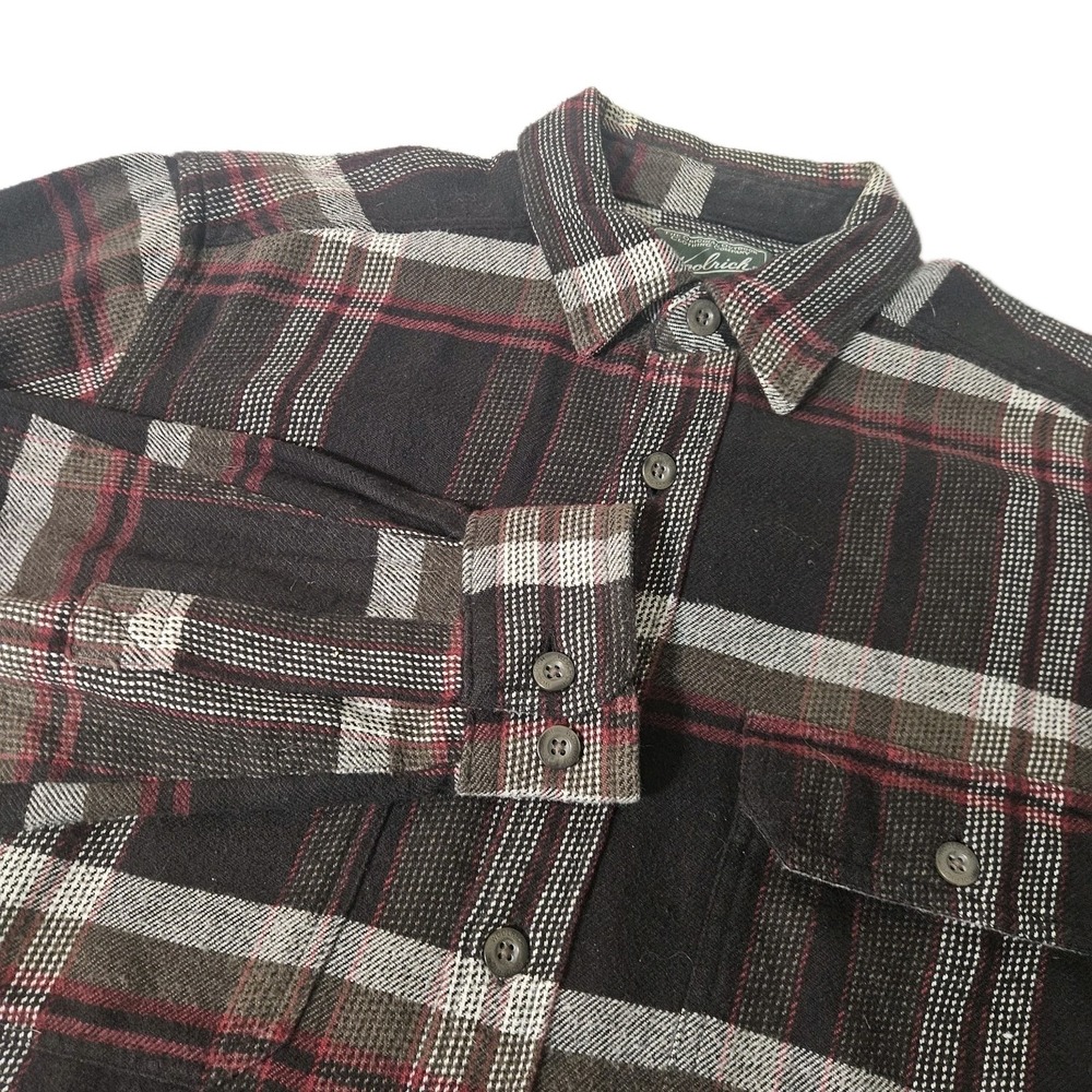 Woolrich flannel shirt Mens M multicolor button up tartan plaid Outdoors
